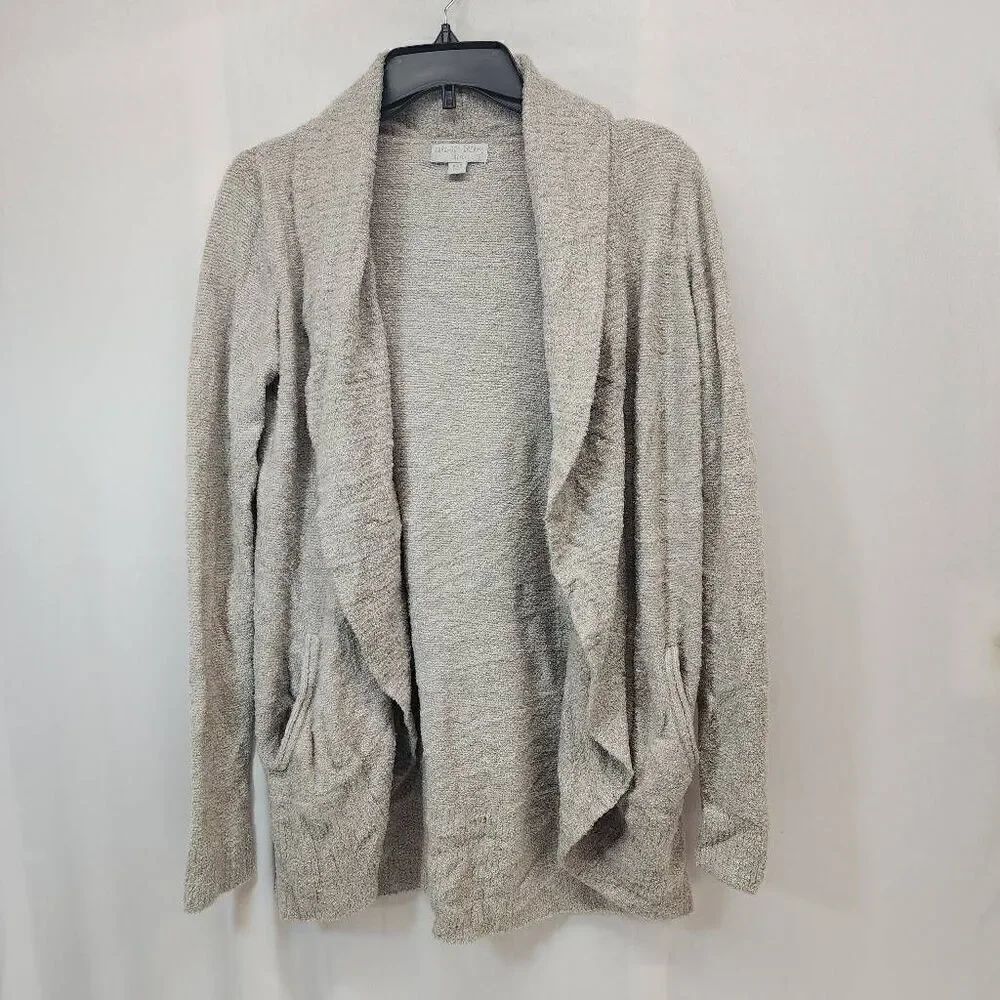 Barefoot Dreams Cozychic Lite Knit Beige Cardigan XS/S Style #452 Soft Comfort